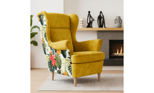 Křeslo HAVANA ve skandinávském stylu s výběrem potahu