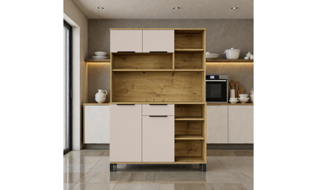 Kredenc Siena 120cm, dub artisan/cashmere