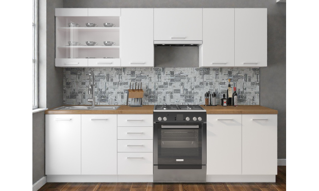 Bílá kuchynská linka Enigma 180/240cm