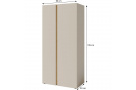 Šatní skříň LICO se 2 dveřmi