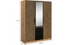 Šatní skříň se 3 dveřmi a 3 zásuvkami BUENO LUX