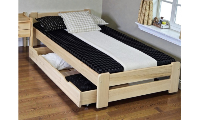 Postel z masivu Sotoro 90x200cm, borovice (přírodní)