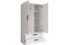 Šatní skříň s otočnými dveřmi a zásuvkami TREND 90 cm