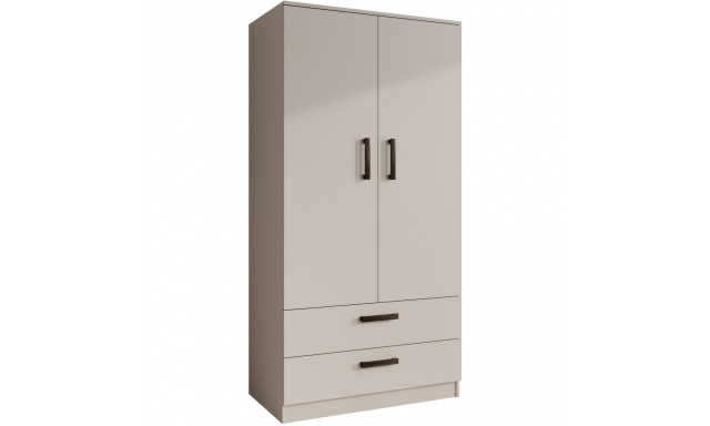 Šatní skříň s otočnými dveřmi a zásuvkami TREND 90 cm