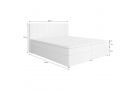 Dvoulůžková postel s úložným prostorem TOPIQ s výběrem velikosti a potahu!