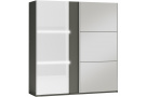 Šatní skříň s posuvnými dveřmi, 2 dveřmi a zrcadlem TESSA