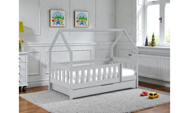 Postel Domeček 190x80cm, borovice šedá