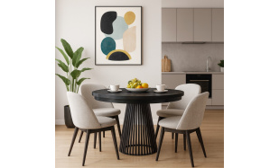 Kulatý stůl s kovovými nohami LUMI