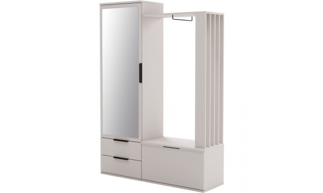 Šatní skříň se zrcadlem a 2 zásuvkami LORENZO