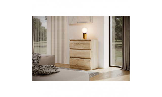 Komoda se třemi zásuvkami LINDA s výběrem dekoru