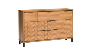 Komoda se 3 zásuvkami a 2 dvířky FUN