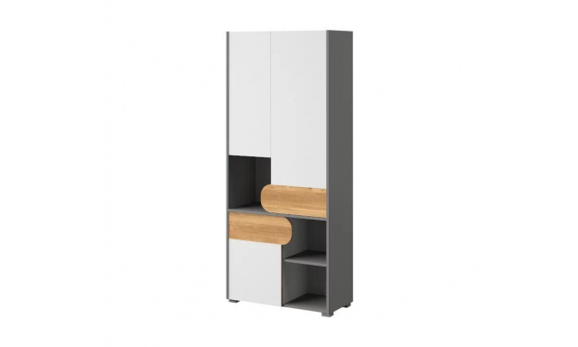 Skřín Beste 2, dub nash/bílá 