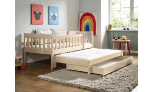Rozkládací postel Merlin 160x80cm, borovice přírodní