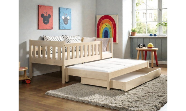 Rozkládací postel Merlin 160x80cm, borovice přírodní