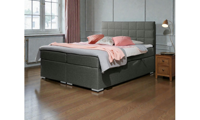 Kontinentální postel Bolero 180x200cm, šedá 