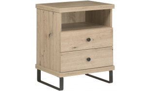 Noční stolek CAYA se dvěma zásuvkami