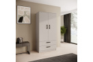 Šatní skříň s otočnými dveřmi a zásuvkami TREND 90 cm