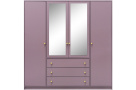 Šatní skříň se 4 dveřmi a zrcadlem SOLEA LUX