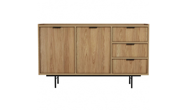 Komoda se 3 zásuvkami a 2 dvířky EVRON