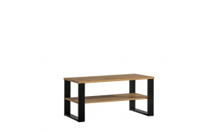 Konferenční stůl Merino 9, dub wotan/černý mat