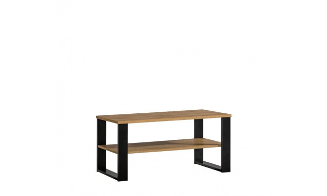 Konferenční stůl Merino 9, dub wotan/černý mat