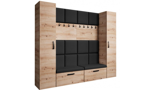 Šatní skříň s polstrovanými panely MARGARET XL