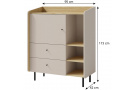 Komoda s 1 dvířky a 2 zásuvkami ALEX
