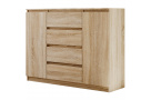 Komoda se 4 zásuvkami a 2 dvířky LINDA s výběrem dekoru