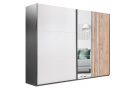 Šatní skříň EVIA s posuvnými dveřmi a zrcadlem
