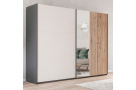Šatní skříň EVIA s posuvnými dveřmi a zrcadlem