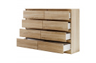 Komoda s osmi zásuvkami LINDA s výběrem dekoru