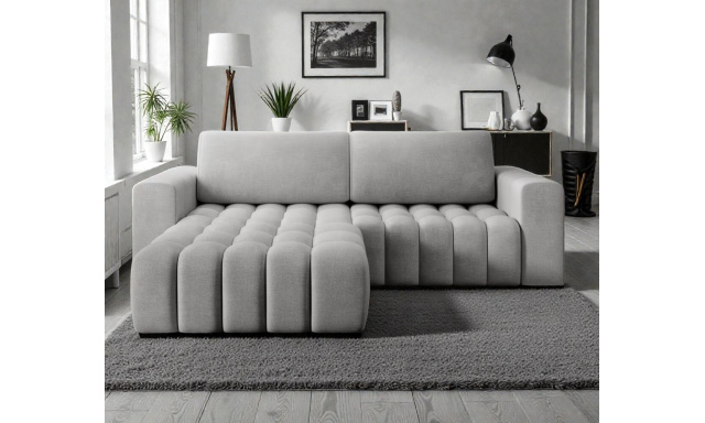 Kvalitní rohová sedačka Ariana, šedá