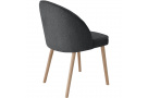 Čalouněná židle LUNA s dřevěnými nohami