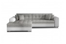 Rozkládací rohová sedačka Soprano, bílá/šedá