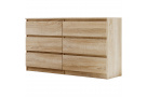 Komoda se šesti zásuvkami LINDA s výběrem dekoru