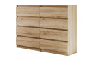 Komoda s osmi zásuvkami LINDA s výběrem dekoru