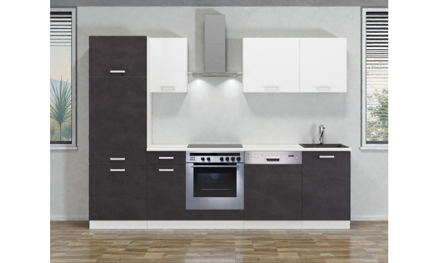 Kompletní kuchynská linka Alena 270cm, matera/bílá