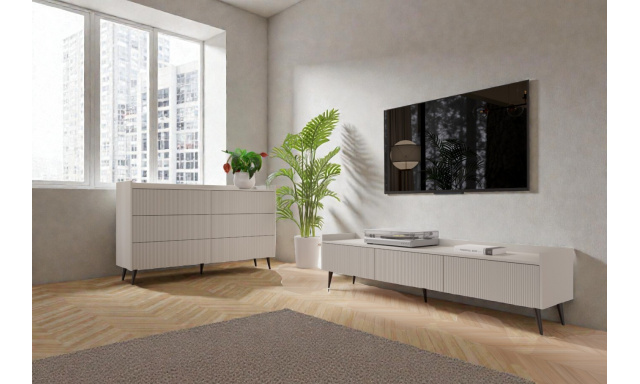 Moderní bytový nábytek Severa sestava D, kašmírová