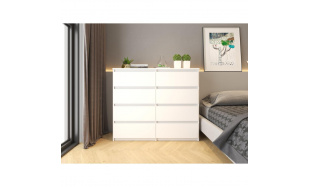 Komoda s 8 zásuvkami CLASSIC bílá