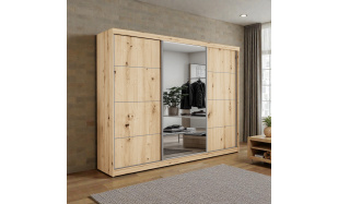 Šatní skřín Smile 250cm, dub artisan 
