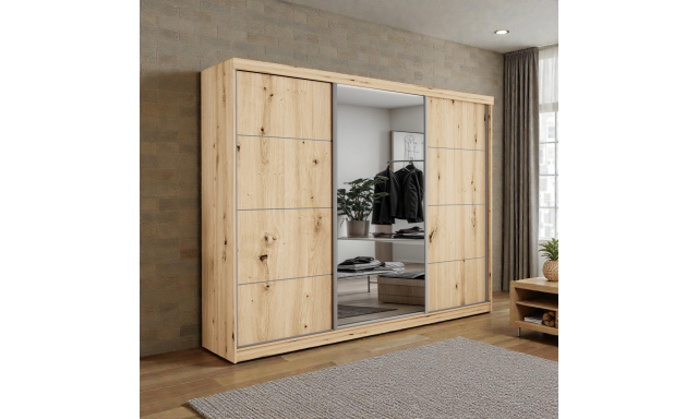 Šatní skřín Smile 250cm, dub artisan 
