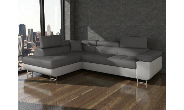 Kvalitní rohová sedačka Bergen, šedá Monolith 