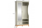 Šatní skříň se zrcadlem a zásuvkou CHARLOTT