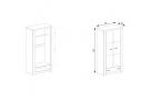Šatní skříň s 1 zásuvkou a 2 dveřmi POLIS