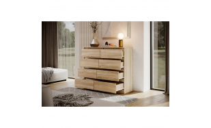 Komoda s osmi zásuvkami LINDA s výběrem dekoru