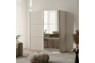 Šatní skříň VISTO s posuvnými dveřmi, 2 dveřmi a zrcadlem