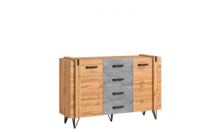 Komoda Speziale 5, dub votan/beton 
