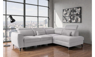 Luxusní rohová sedačka s rozkladem Bari, šedá