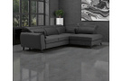 Luxusní rohová sedačka s rozkladem Bari, tmavě šedá