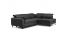 Luxusní rohová sedačka s rozkladem Bari, tmavě šedá